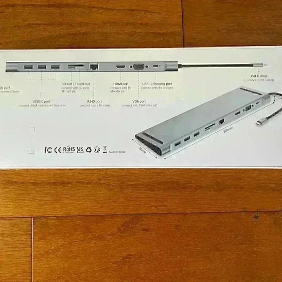 HOPDAY 10 in 1 Dual Display Laptop USB C Docking Station, USB C Hub Dock - Picture 10 of 10